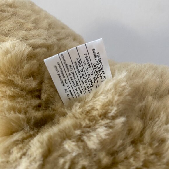 Cute Brown Tan Burgundy White Gingham Bow Puppy Dog Plush Backpack 18" - Picture 13 of 13